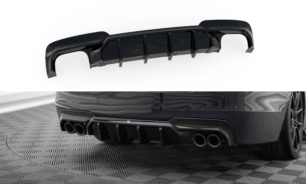 Maxton Design BMW F10 Msport Quad Diffuser - Gloss 1 Maxton Design BMW F10 Msport Quad Diffuser - Gloss