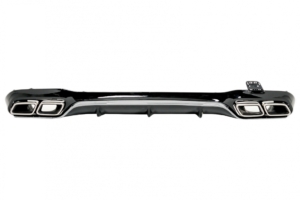 Mercedes E-Class W213 Diffuser & Tips - E63 Style 16 b2b rear diffuser with chrome exhaust tips suitable 6001785 6098457