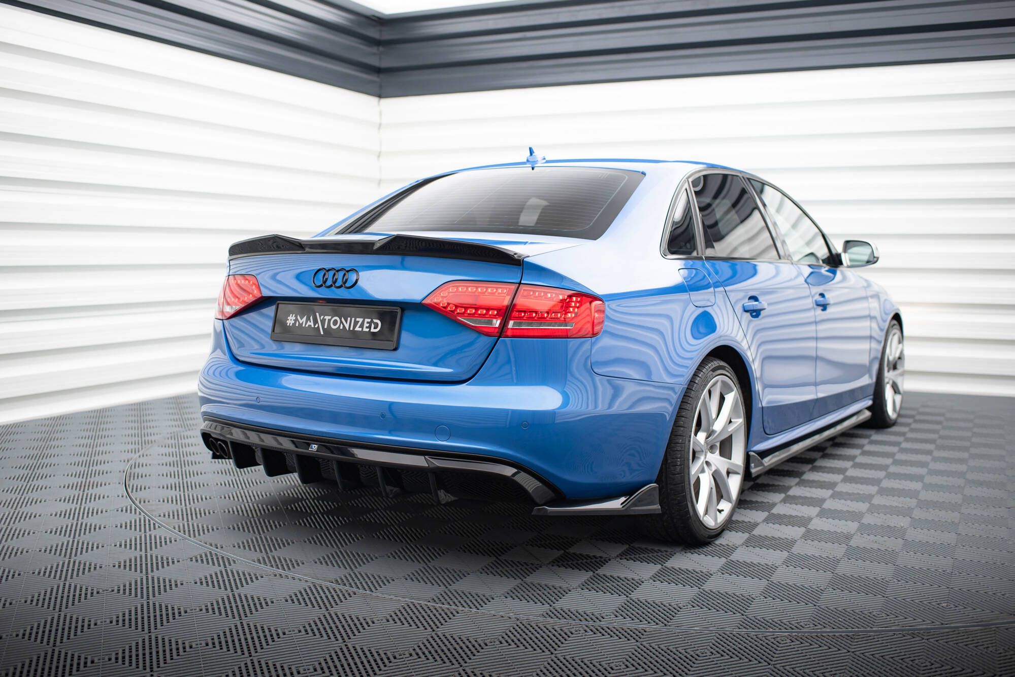 Maxton Design Audi A4 B8 S-line Diffuser - Gloss Twin Left Exit (2008-2011) 5 Maxton Design Audi A4 B8 S-line Diffuser - Gloss Twin Left Exit (2008-2011) - Image 5