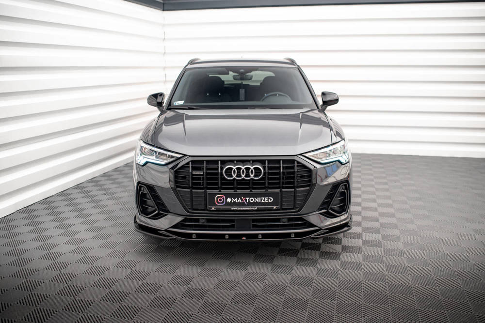 Maxton Design Audi Q3 S-Line Front Lip v1 - Gloss (F3 2018-2025) 5 Maxton Design Audi Q3 S-Line Front Lip v1 - Gloss (F3 2018-2025) - Image 5