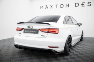 Maxton Design Audi A3 Saloon Rear Diffuser - Twin Left Gloss Black (16-20) 6 Maxton Design Audi A3 Saloon Rear Diffuser - Twin Left Gloss Black (16-20)