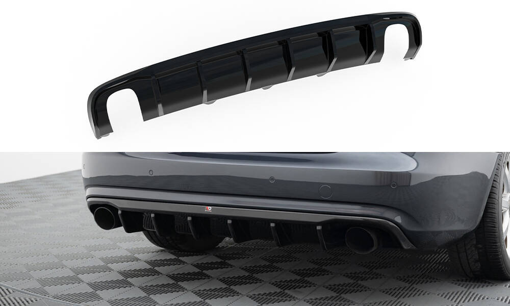 Maxton Design Audi A4 B8.5 Rear Diffuser- Gloss - Single Left & Right Exit (2011-2015) 2 Maxton Design Audi A4 B8.5 Rear Diffuser- Gloss - Single Left & Right Exit (2011-2015) - Image 2
