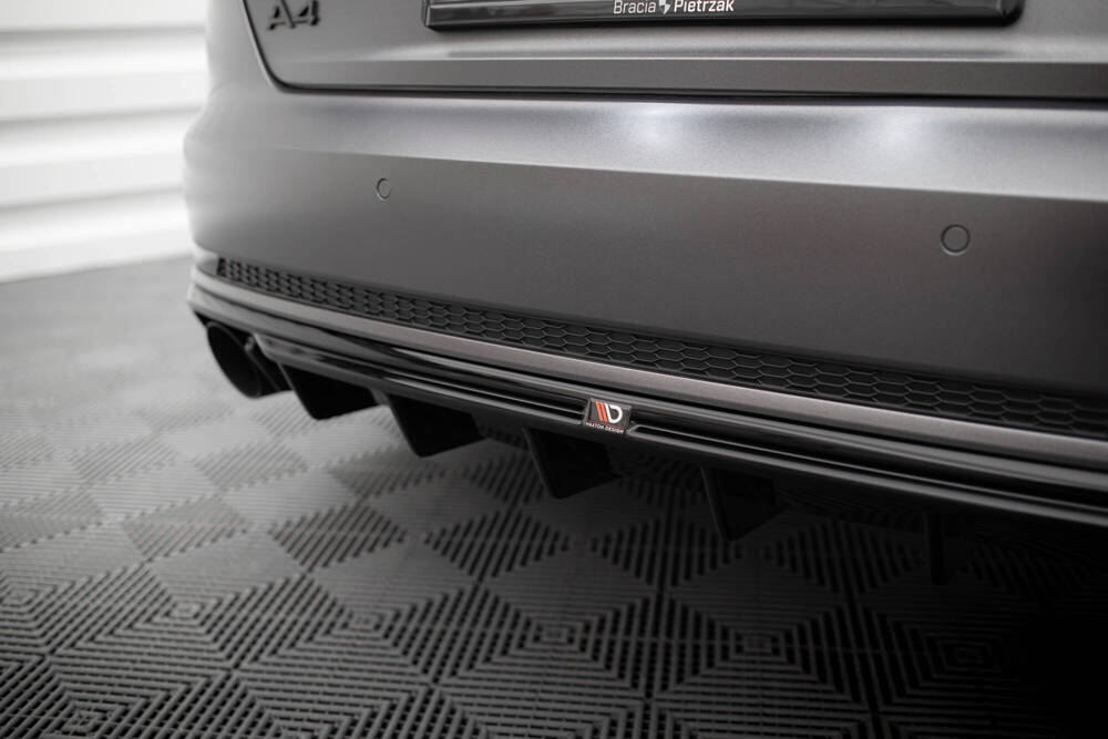 Maxton Design Audi A4 B9 S-Line Rear Diffuser - Gloss Single Left & Right Exit 2 Maxton Design Audi A4 B9 S-Line Rear Diffuser - Gloss Single Left & Right Exit - Image 2