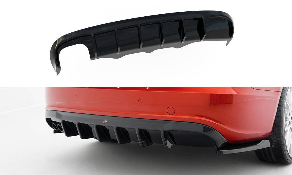 Maxton Design Audi A5 07-11 S-Line Sportback Diffuser - Gloss Twin Left Exit (2007-2011) 4 Maxton Design Audi A5 07-11 S-Line Sportback Diffuser - Gloss Twin Left Exit (2007-2011) - Image 4