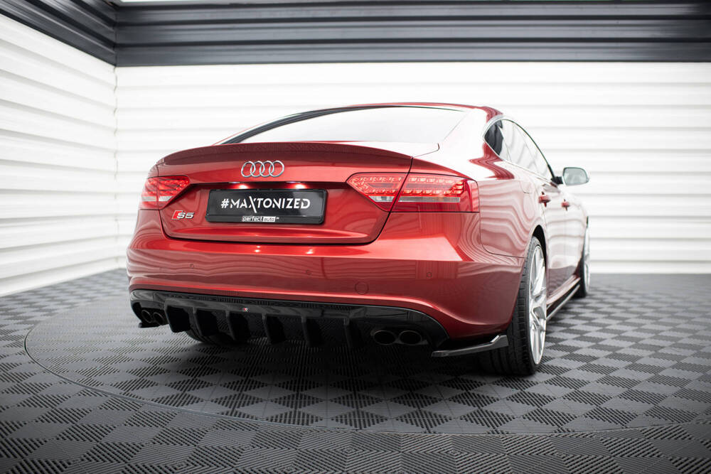Maxton Design Audi A5 07-11 S-Line Sportback Diffuser - Gloss Quad Exit (2007-2011) 1 Maxton Design Audi A5 07-11 S-Line Sportback Diffuser - Gloss Quad Exit