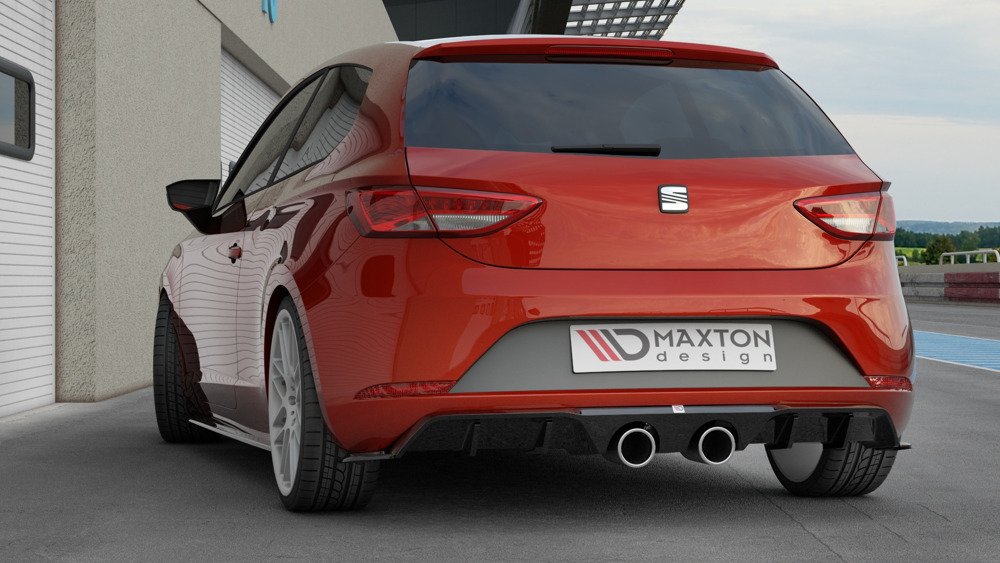 Maxton Design Seat Leon MK3 Facelift Cupra Diffuser - Gloss v2 2 Maxton Design Seat Leon MK3 Facelift Cupra Diffuser - Gloss v2 - Image 2