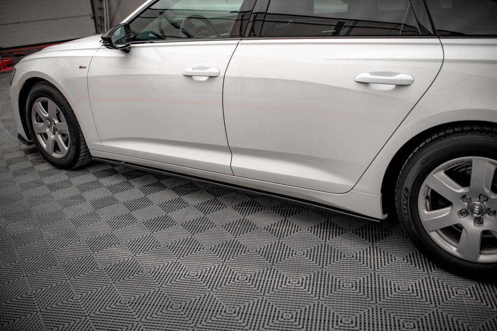 Maxton Design Audi A6 C8 Side Skirt Extensions - GLOSS BLACK (2018-2023) 2 Maxton Design Audi A6 C8 Side Skirt Extensions - GLOSS BLACK (2018-2023) - Image 2