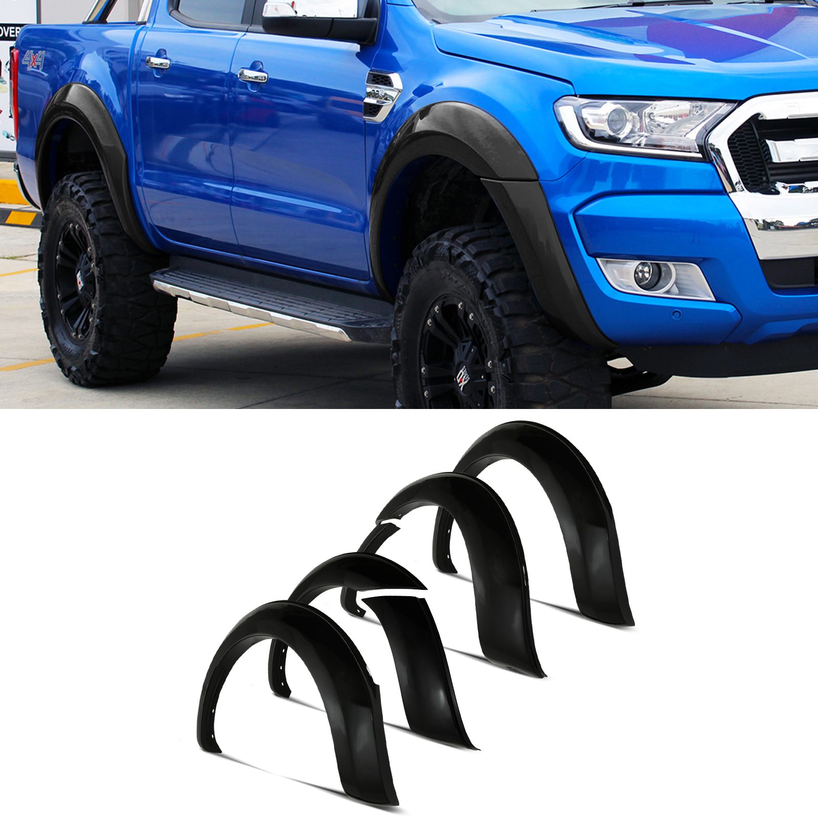 Ford Ranger Wide Arch Kit OEM Style - GLOSS BLACK - T7 (152mm) (2015-2018) 2 Ford Ranger Wide Arch Kit OEM Style - GLOSS BLACK - T7 (152mm) (2015-2018) - Image 2