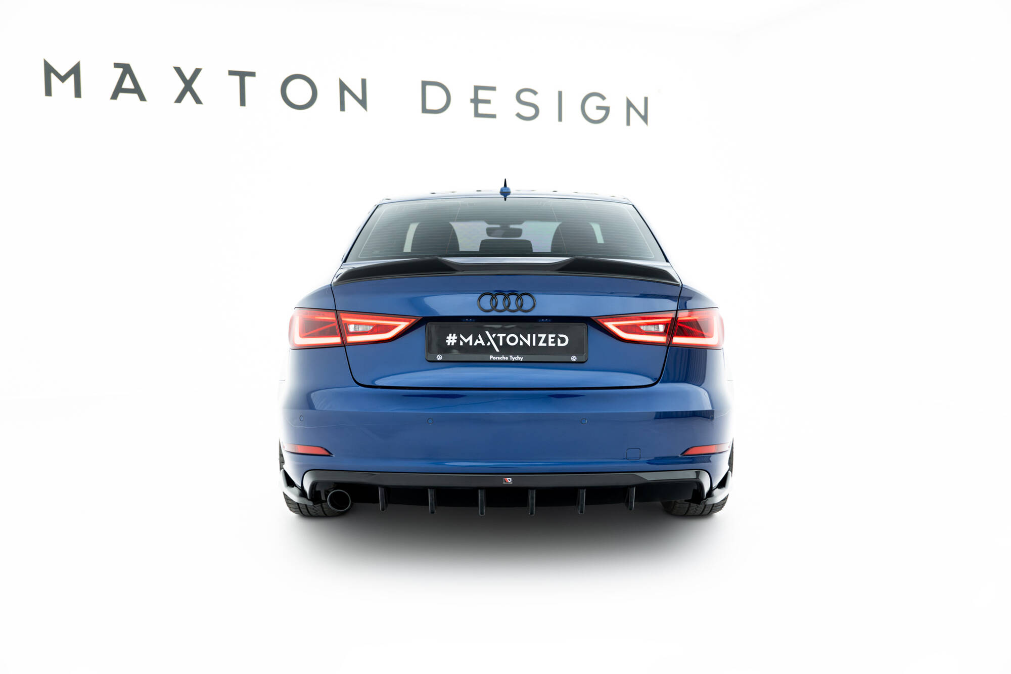 Maxton Design Audi A3 Saloon Rear Diffuser - Single Left Exit Gloss Black (16-20) 3 Maxton Design Audi A3 Saloon Rear Diffuser - Single Left Exit Gloss Black (16-20) - Image 3