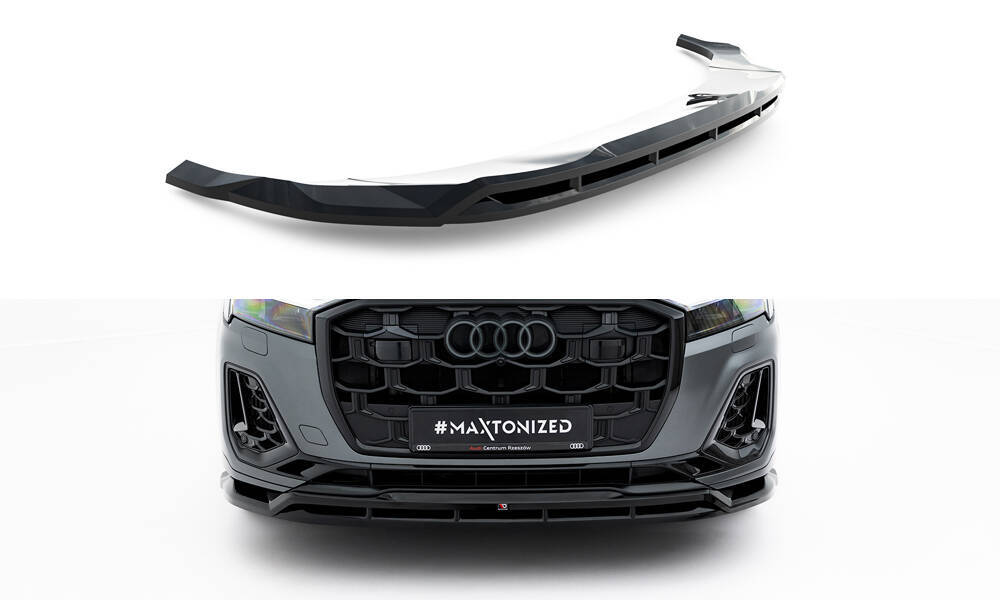 Maxton Design Audi Q7 S-Line Front Lip v1 - Gloss (23+) 2 Maxton Design Audi Q7 S-Line Front Lip v1 - Gloss (23+) - Image 2