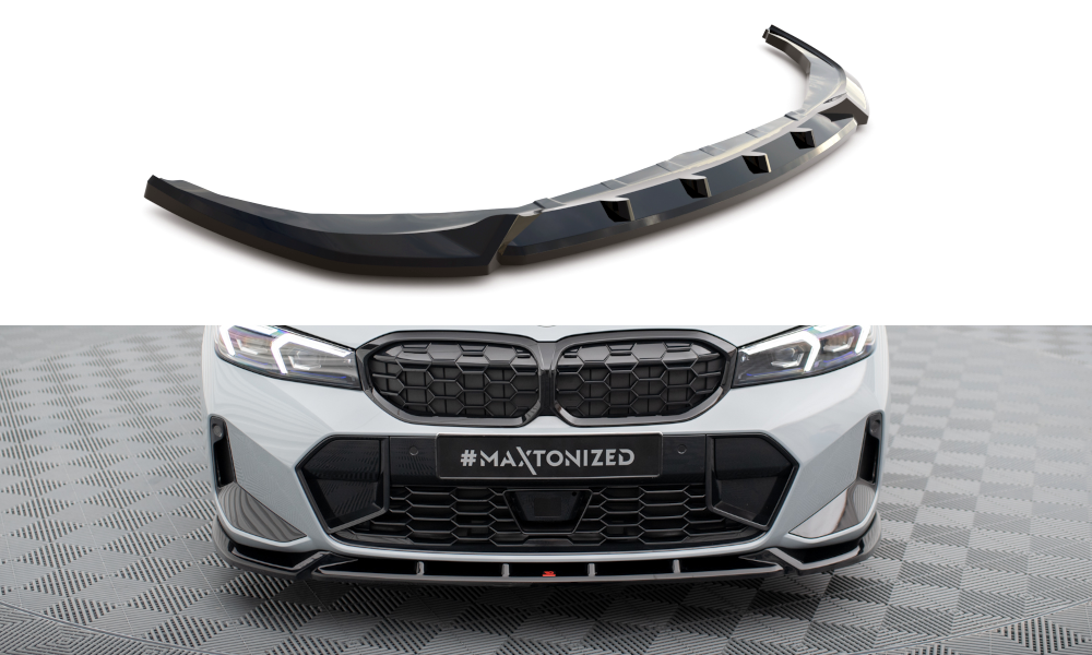 Maxton Design BMW G20 Msport Front Lip v1 - Gloss (LCI) (2022+) 2 Maxton Design BMW G20 Msport Front Lip v1 - Gloss (LCI) (2022+) - Image 2