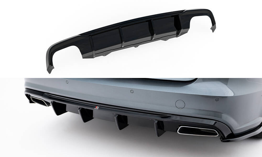 Maxton Design Audi A6 C7 S-Line Diffuser (Facelift) - Gloss Black OEM Exit (2011-2014) 2 Maxton Design Audi A6 C7 S-Line Diffuser (Facelift) - Gloss Black OEM Exit (2011-2014) - Image 2