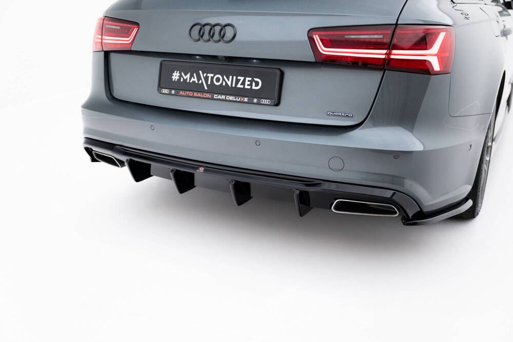 Maxton Design Audi A6 C7 S-Line Diffuser (Facelift) - Gloss Black OEM Exit (2011-2014) 3 Maxton Design Audi A6 C7 S-Line Diffuser (Facelift) - Gloss Black OEM Exit (2011-2014) - Image 3