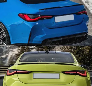 BMW 4 Series G22 Boot Spoiler - Gloss Black Msport Style