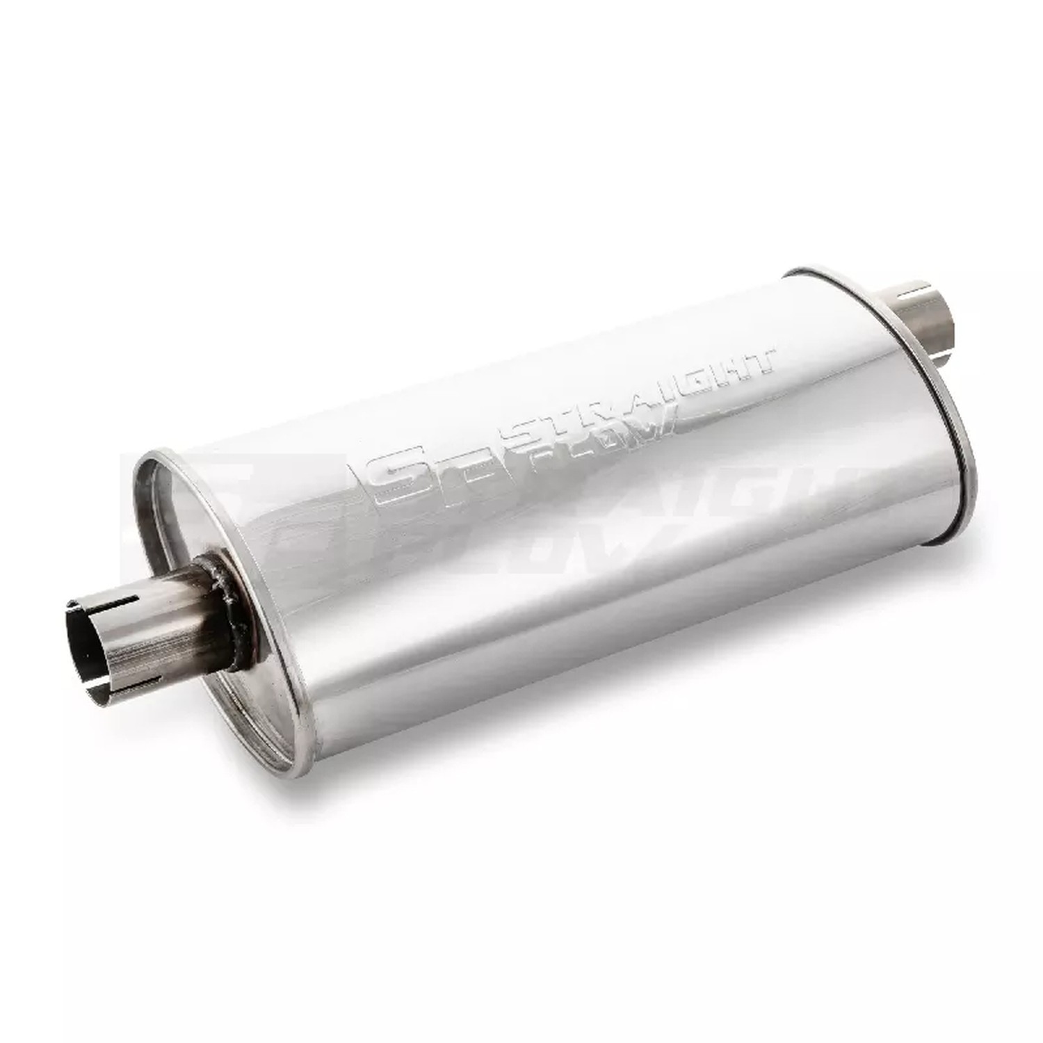 Straightflow Muffler Oval C/O 115/185mm L-420mm D-51 SS 2 Straightflow Muffler Oval C/O 115/185mm L-420mm D-51 SS - Image 2
