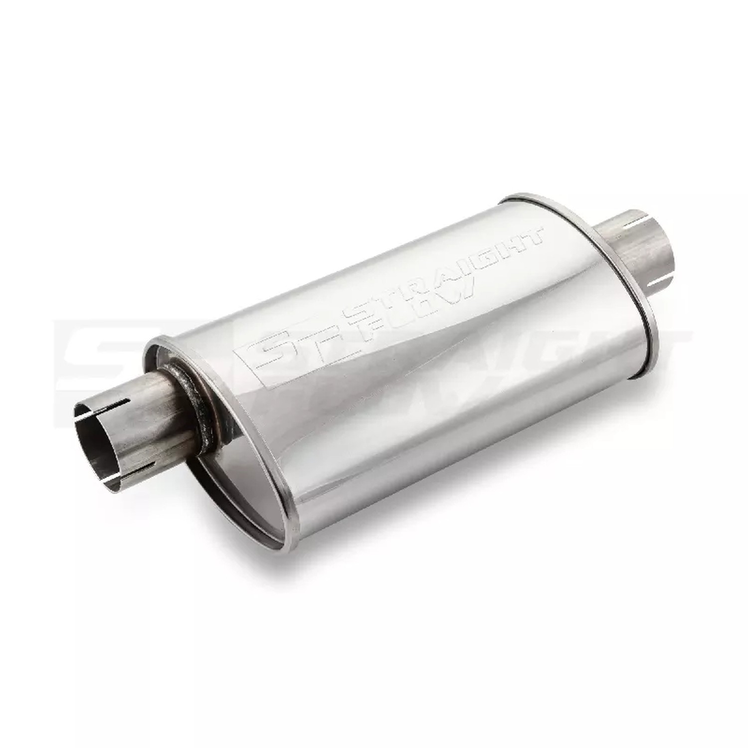 Straightflow Muffler Oval C/O 115/185 L-320mm D-63 SS 2 Straightflow Muffler Oval C/O 115/185 L-320mm D-63 SS - Image 2