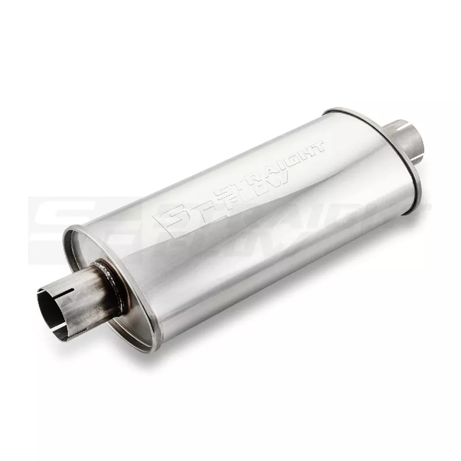 Straightflow Muffler Oval C/C 115/185 L-420mm D-63 SS 1 Straightflow Muffler Oval C/C 115/185 L-420mm D-63 SS