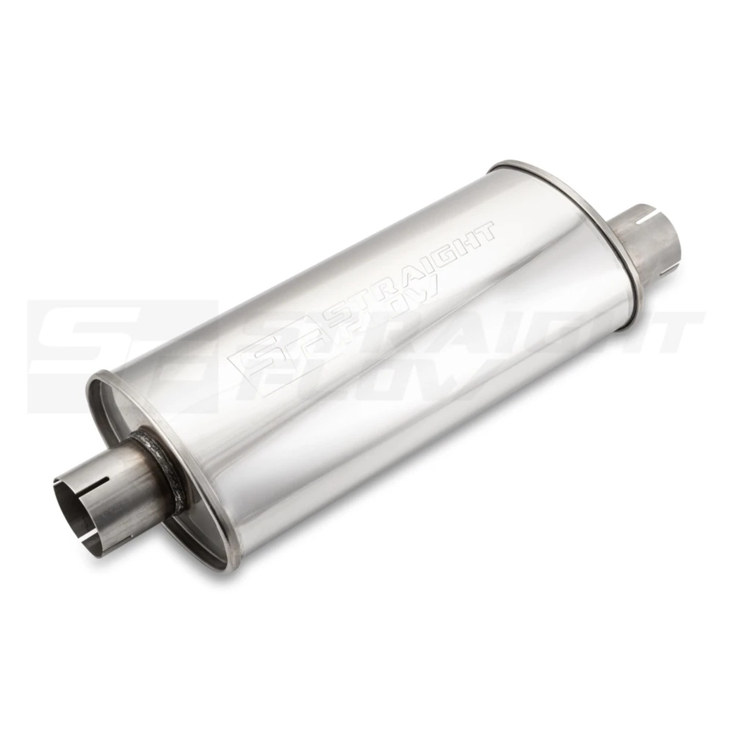 Straightflow Muffler Oval C/O 115/185 L-420mm D-63 SS 2 Straightflow Muffler Oval C/O 115/185 L-420mm D-63 SS - Image 2