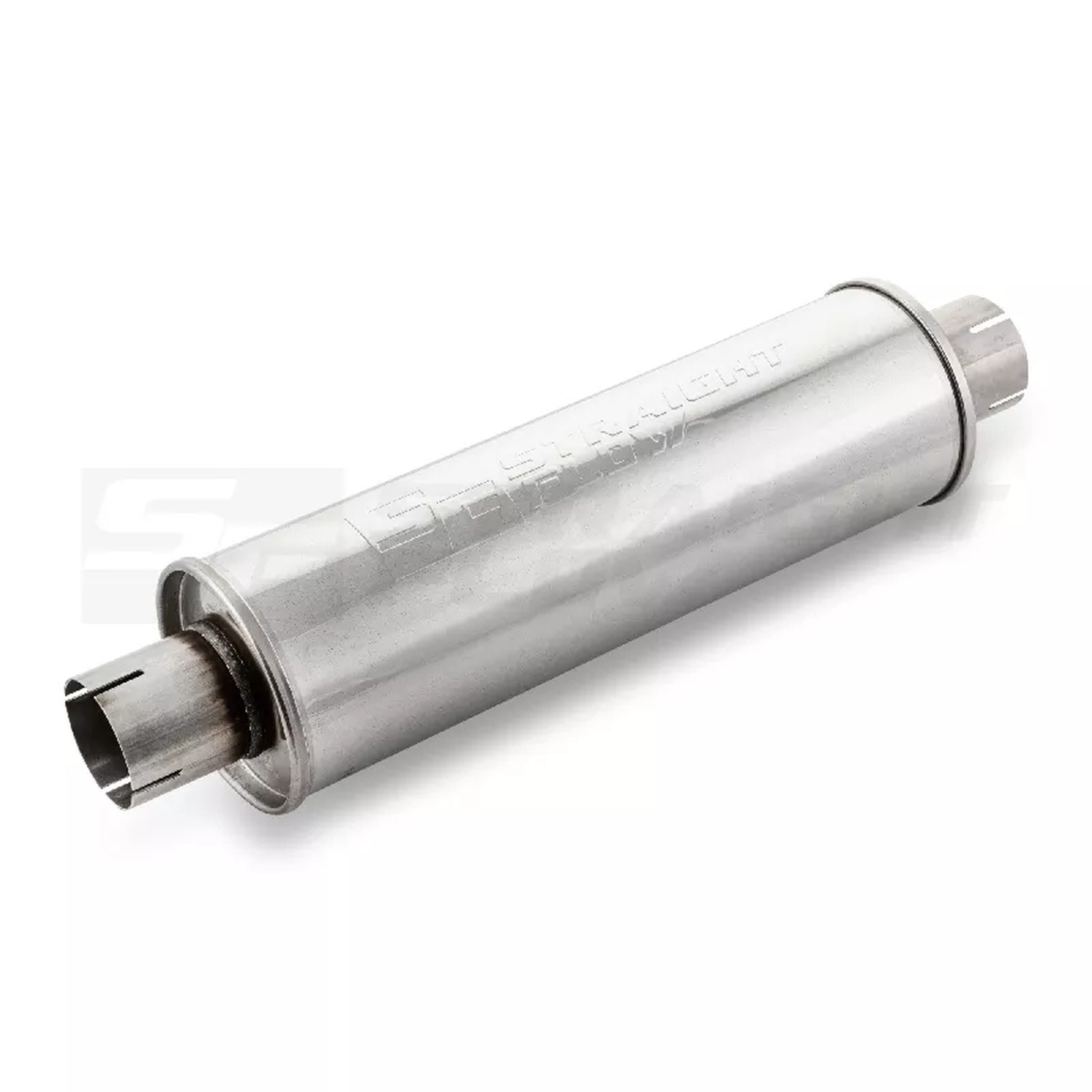 Straightflow Muffler Round 125mm L-420mm D-63 SS 1 Straightflow Muffler Round 125mm L-420mm D-63 SS