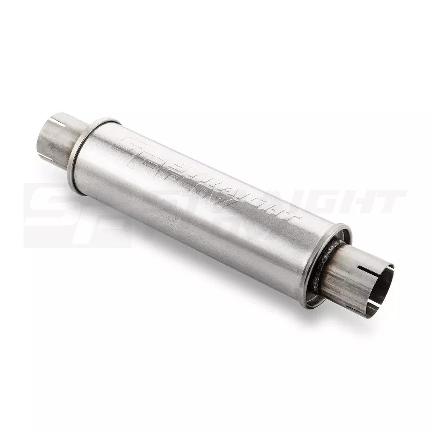 Straightflow Muffler Round 100mm L-350mm D-63 SS 2 Straightflow Muffler Round 100mm L-350mm D-63 SS - Image 2