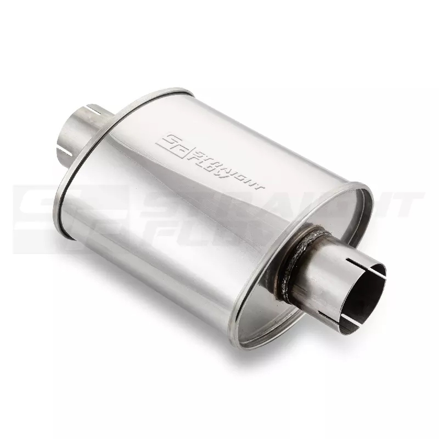 Straightflow Muffler Oval C/C 140/220mm L-250mm D-76 SS 1 Straightflow Muffler Oval C/C 140/220mm L-250mm D-76 SS