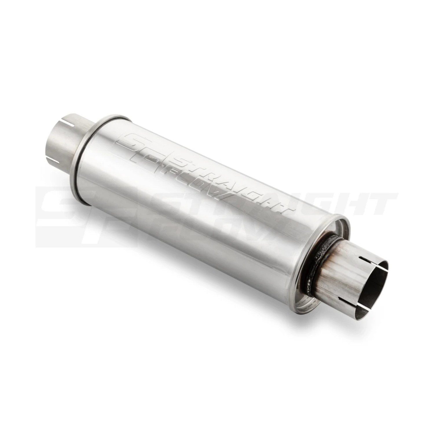 Straightflow Muffler Round 125mm L-350mm D-76 SS 2 Straightflow Muffler Round 125mm L-350mm D-76 SS - Image 2