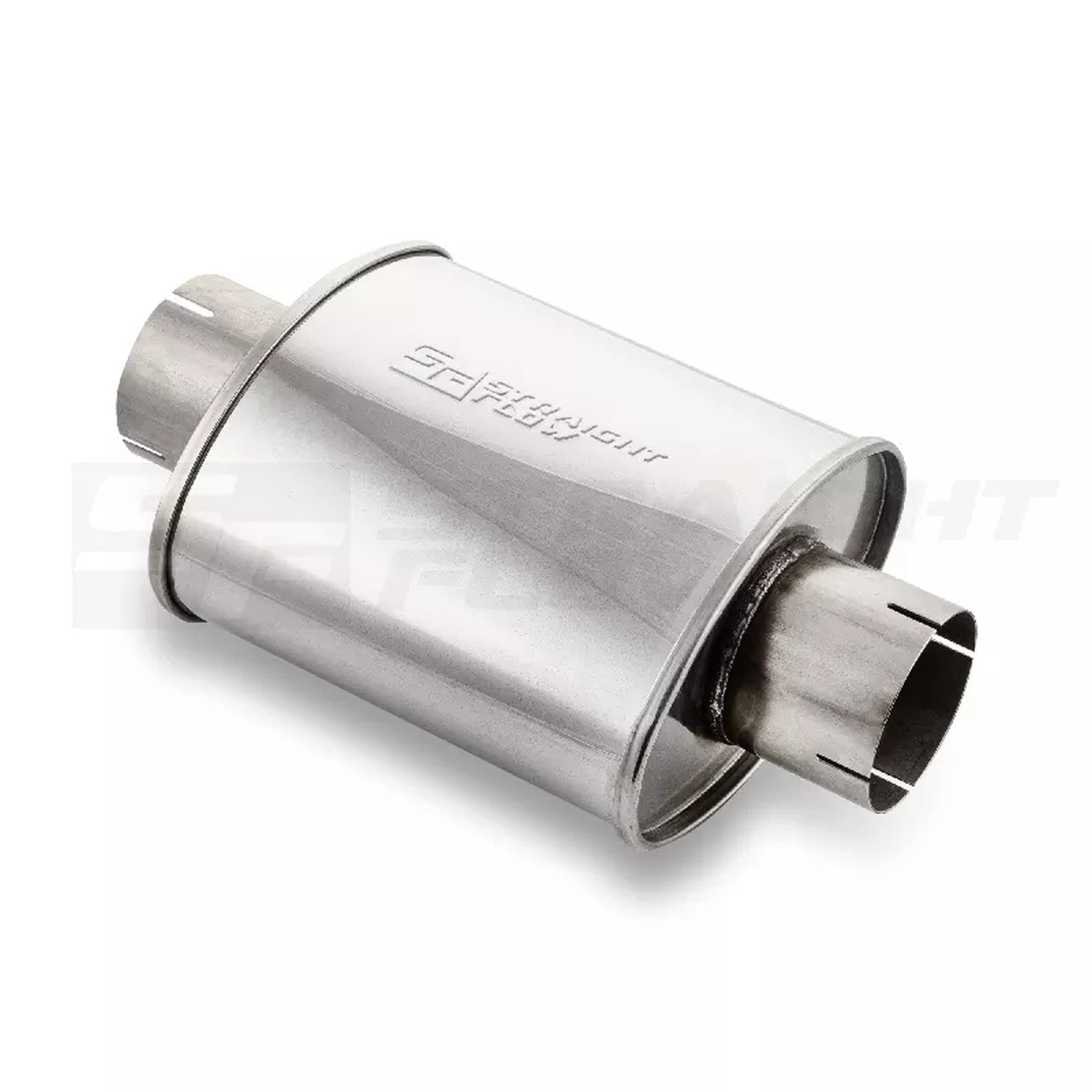 Straightflow Muffler Oval C/C 140/220 L-250 D-89 SS 2 Straightflow Muffler Oval C/C 140/220 L-250 D-89 SS - Image 2