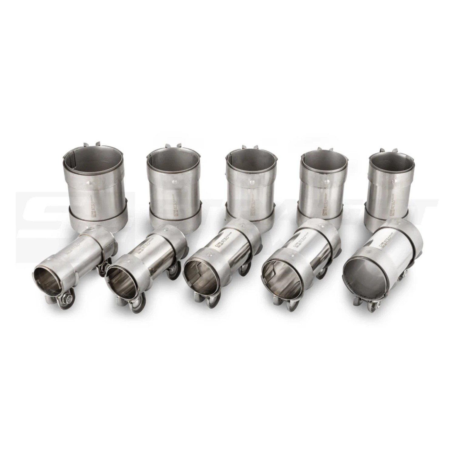 Straightflow Full Stainless 2-Bolts pipe connectors for 76mm tube 2 Straightflow Full Stainless 2-Bolts pipe connectors for 76mm tube - Image 2