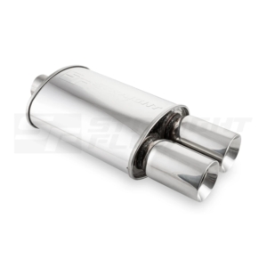 Straightflow Muffler with Tips 140x220 1in2out In-63 Out-89