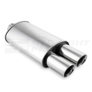 Straightflow Muffler with Tips 115x185 1in2out In-63 Out-76 Slant