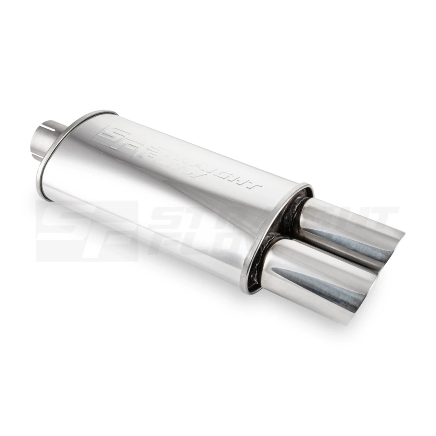 Straightflow Muffler with Tips 115x185 1in2out In-63 Out-76 Slant 3 Straightflow Muffler with Tips 115x185 1in2out In-63 Out-76 Slant - Image 3