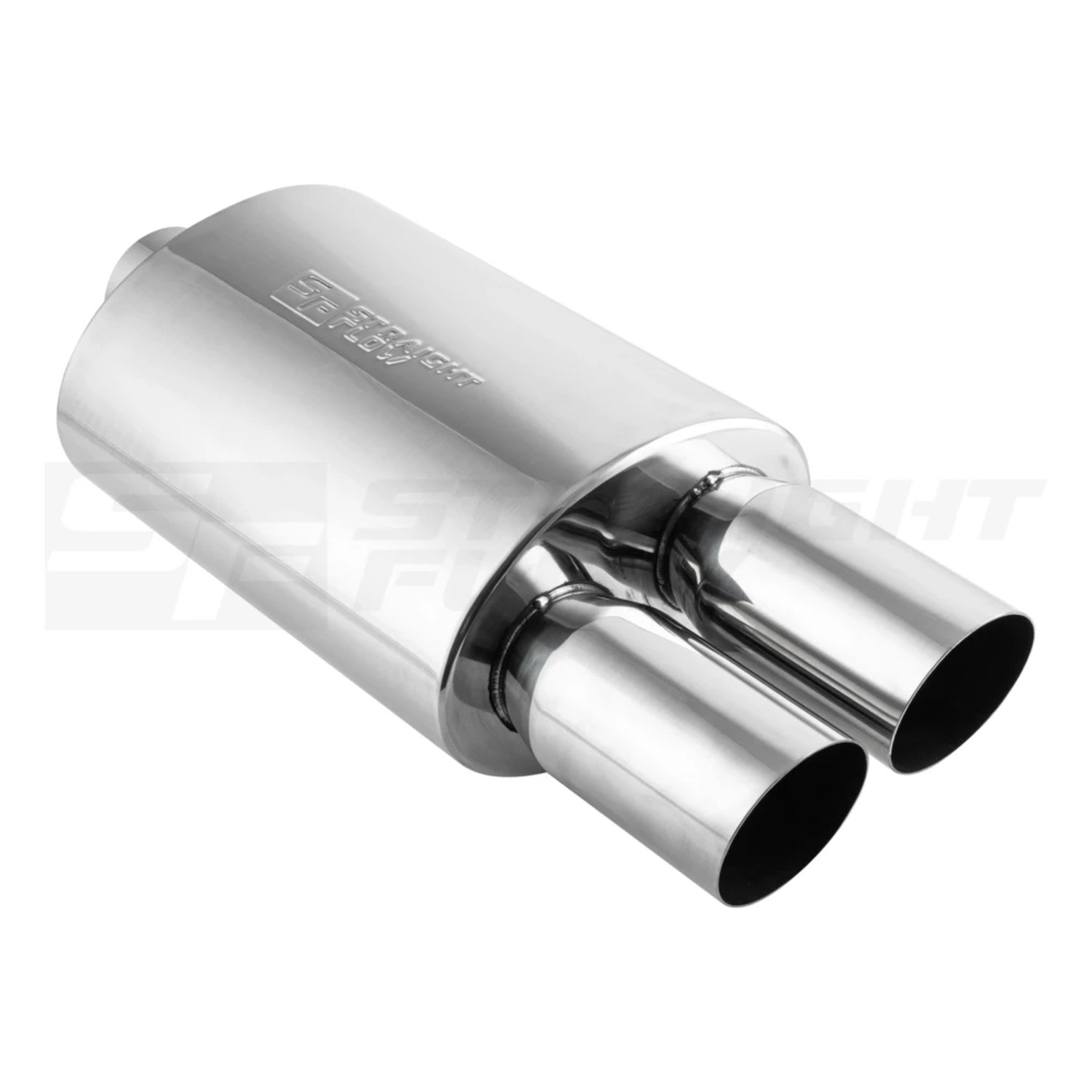 Straightflow Muffler with Tips 127x203 1in2out In-63 Out-76 1 Straightflow Muffler with Tips 127x203 1in2out In-63 Out-76