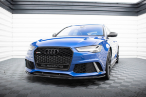 Maxton Design Audi A6 C7 RS6 Front Lip v1 - Gloss