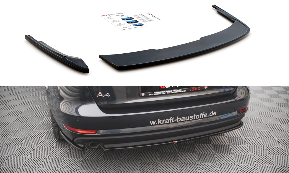 Maxton Design Audi A4 Rear Spats V1 - Gloss (B9 2015-2019) 6 Maxton Design Audi A4 Rear Spats V1 - Gloss (B9 2015-2019) - Image 6