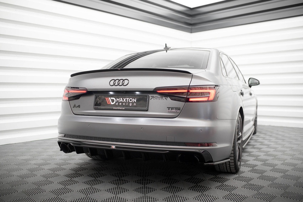 Maxton Design Audi A4 B9 Rear Diffuser - Gloss Single Left Exit (2015-2019) 1 Maxton Design Audi A4 B9 Rear Diffuser - Gloss Single Left Exit (2015-2019)