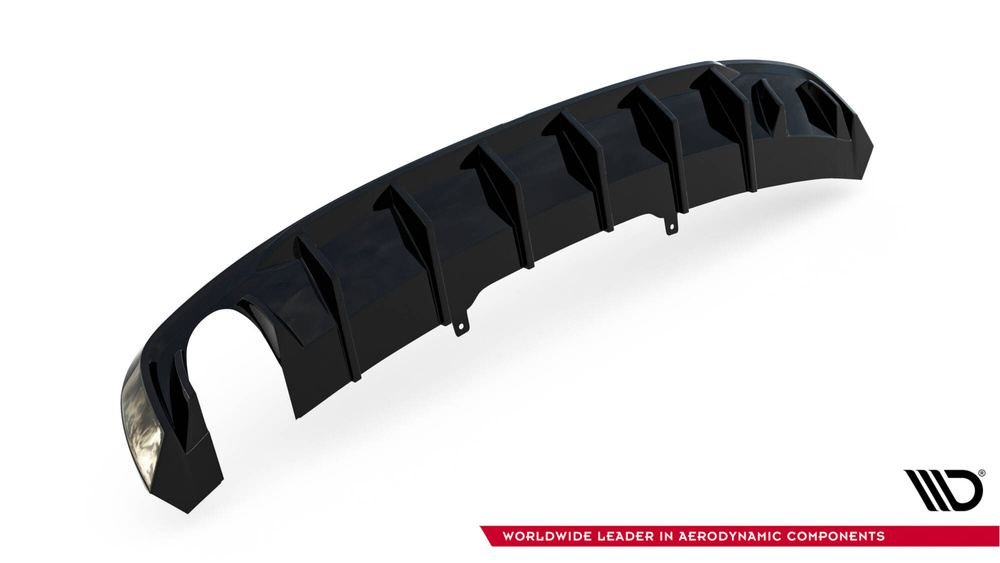 Maxton Design Audi A4 B9 Rear Diffuser - Gloss Single Left Exit (2015-2019) 2 Maxton Design Audi A4 B9 Rear Diffuser - Gloss Single Left Exit (2015-2019) - Image 2