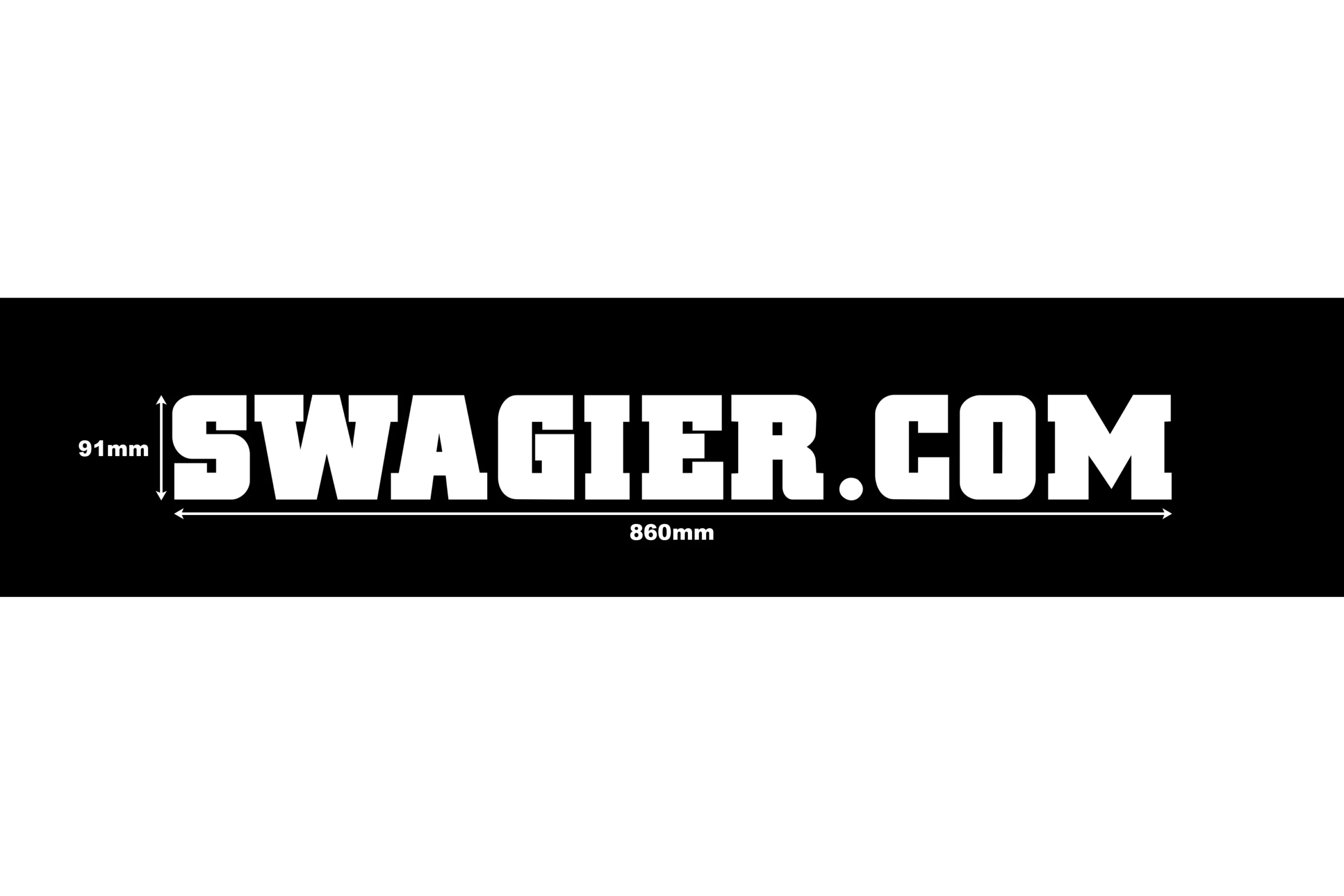 SWAGIER Sticker SWAGIER.COM large white 1 SWAGIER Sticker SWAGIER.COM large white