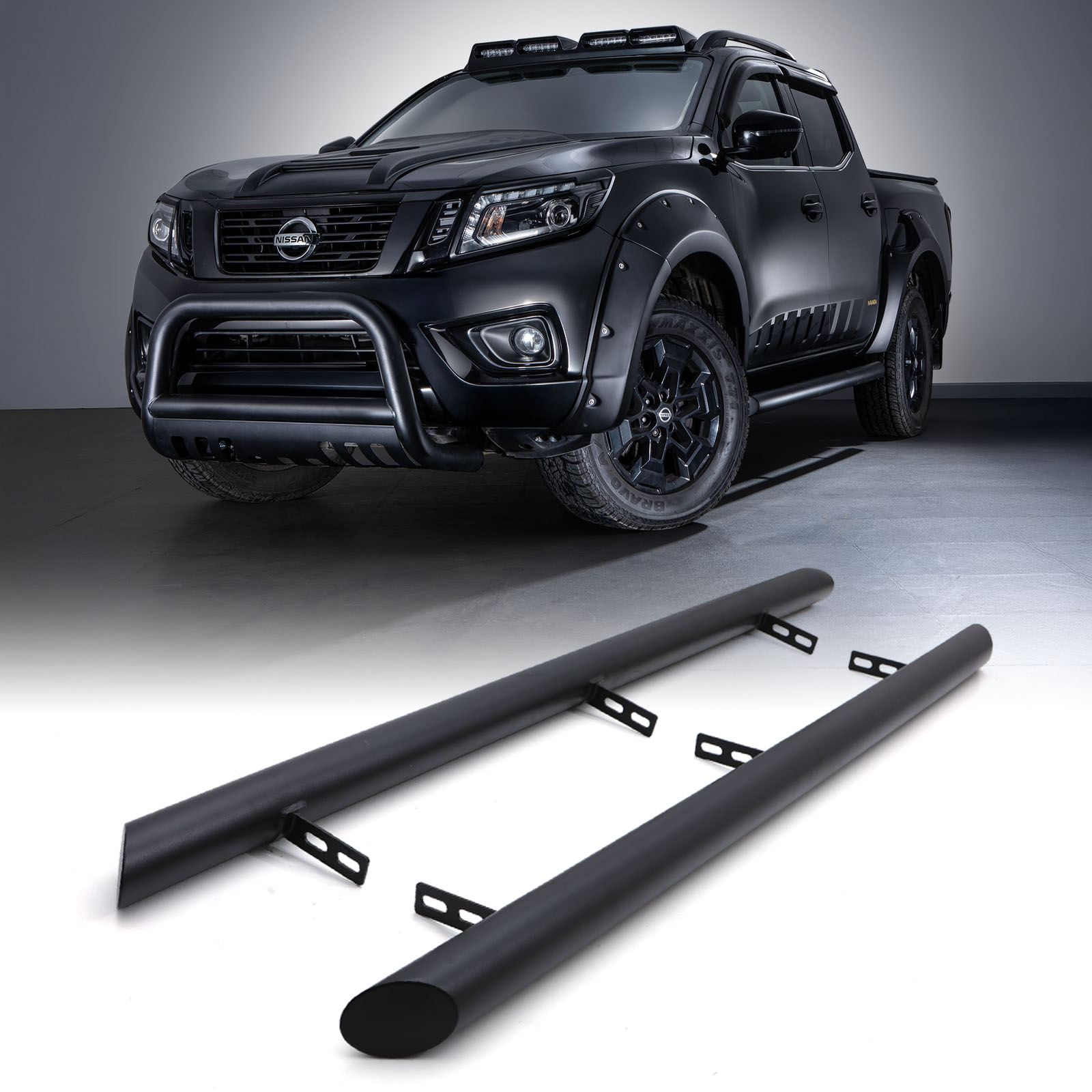 Nissan Navara Side Bars - Matte Black (NP300 2015-2021) 1 Nissan Navara Side Bars - Matte Black (NP300 2015-2021)