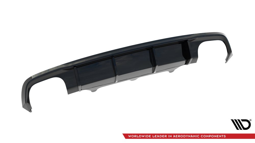 Maxton Design Audi A6 C7 S-Line Diffuser - Gloss Black Quad Exit (2011-2014) 4 Maxton Design Audi A6 C7 S-Line Diffuser - Gloss Black Quad Exit (2011-2014) - Image 4
