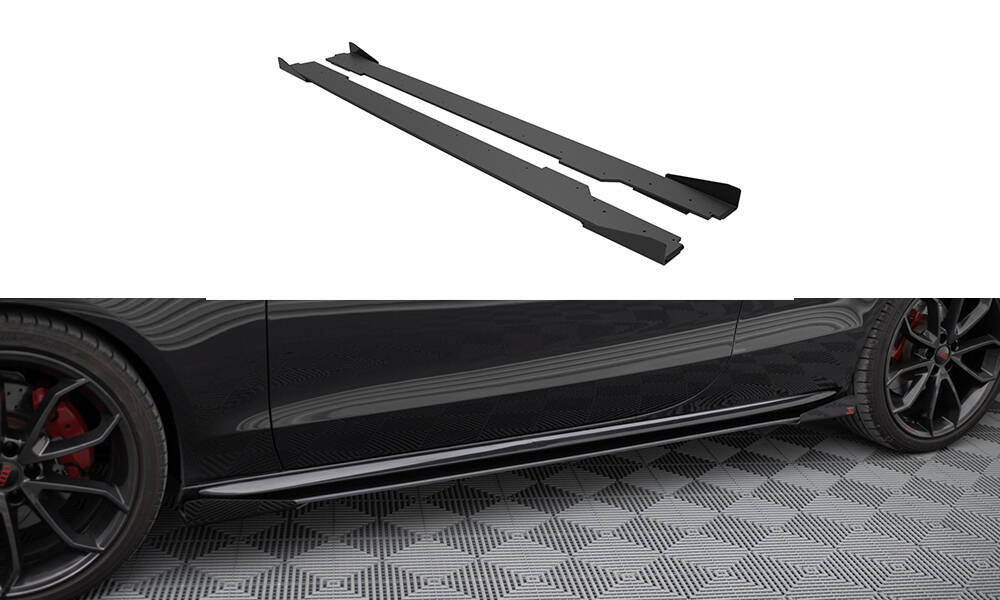 Maxton Design Audi A5 Coupe Side Skirt Extensions - Street Pro (08-15) 2 Maxton Design Audi A5 Coupe Side Skirt Extensions - Street Pro (08-15) - Image 2