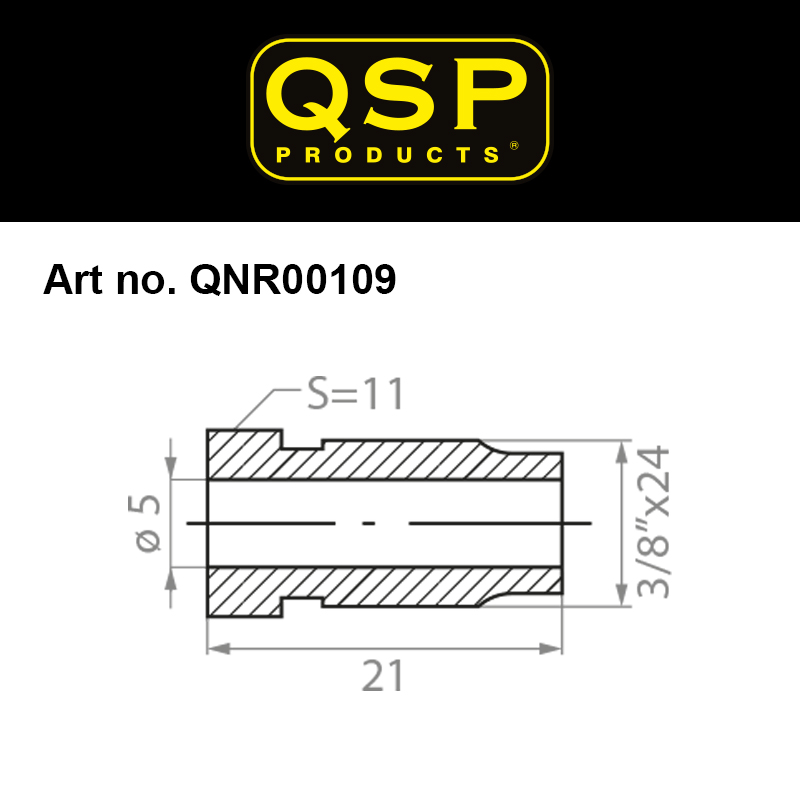 QSP Hydro Handbrake Fitting - Brake swivel - male - 3/8'' UNF 2 QSP Hydro Handbrake Fitting - Brake swivel - male - 3/8'' UNF - Image 2