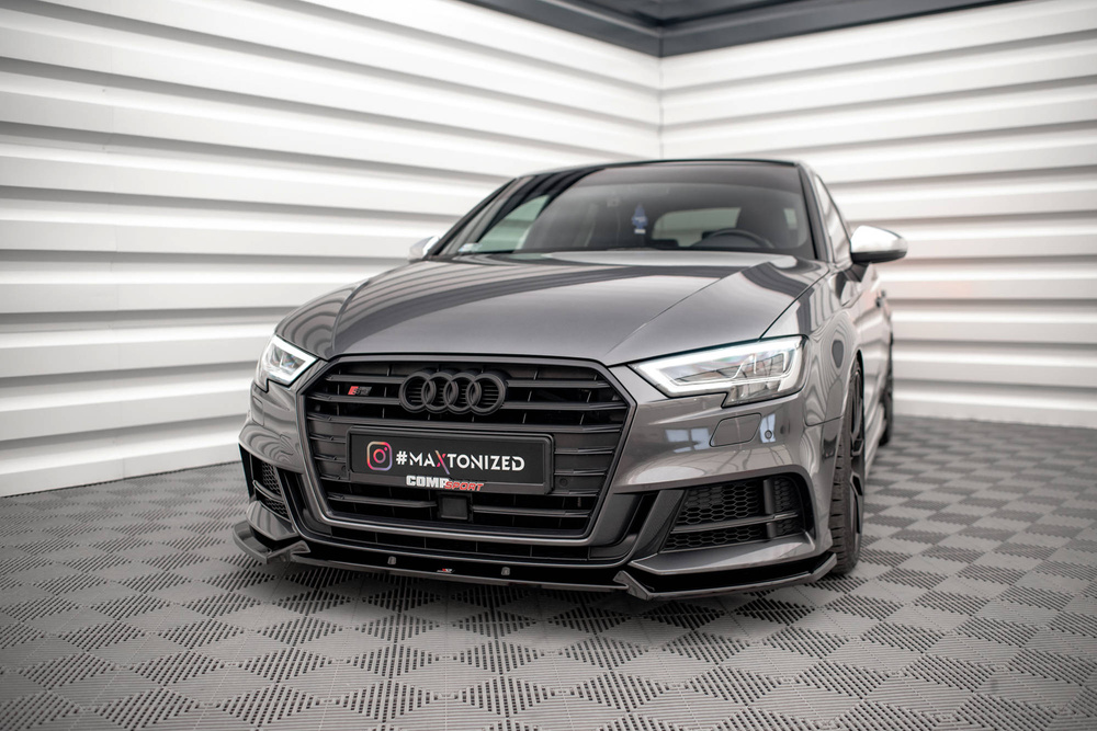 Maxton Design Audi A3 S-Line Front Lip v1 - Gloss (Hatchback 2016-2019) 1 Maxton Design Audi A3 S-Line Front Lip v1 - Gloss (Hatchback 2016-2019)