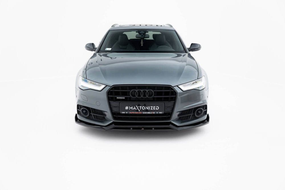 Maxton Design Audi A6 C7.5 Sline Front Lip v3 - Gloss (2014-2017) 4 Maxton Design Audi A6 C7.5 Sline Front Lip v3 - Gloss (2014-2017) - Image 4
