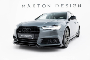 Maxton Design Audi A6 C7.5 Sline Front Lip v3 - Gloss (2014-2017)