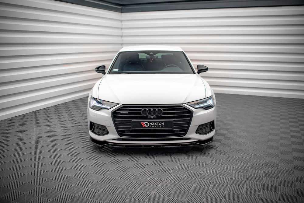 Maxton Design Audi A6 C8 Front Lip v3 - Gloss (SE 2018-2023) 3 Maxton Design Audi A6 C8 Front Lip v3 - Gloss (SE 2018-2023) - Image 3