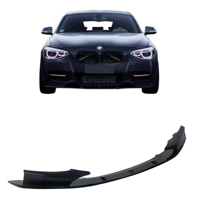 BMW 1 Series Msport Front Lip - Gloss Black (F20 LCI 2015-2019) 4 BMW 1 Series Msport Front Lip - Gloss Black (F20 LCI 2015-2019) - Image 4