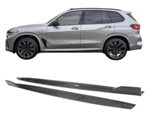 BMW X5 Msport Side Skirt Extensions Carbon Effect - Auto-Styles (G05 2019-2025)