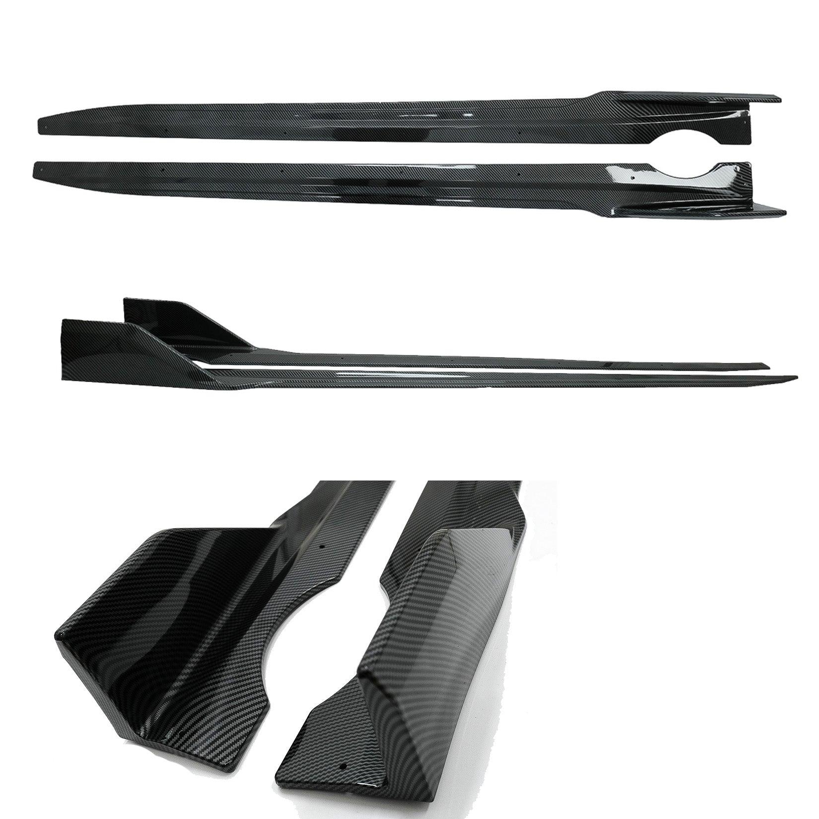BMW X5 Msport Side Skirt Extensions Carbon Effect - Auto-Styles (G05 2019-2025) 2 BMW X5 Msport Side Skirt Extensions Carbon Effect - Auto-Styles (G05 2019-2025) - Image 2