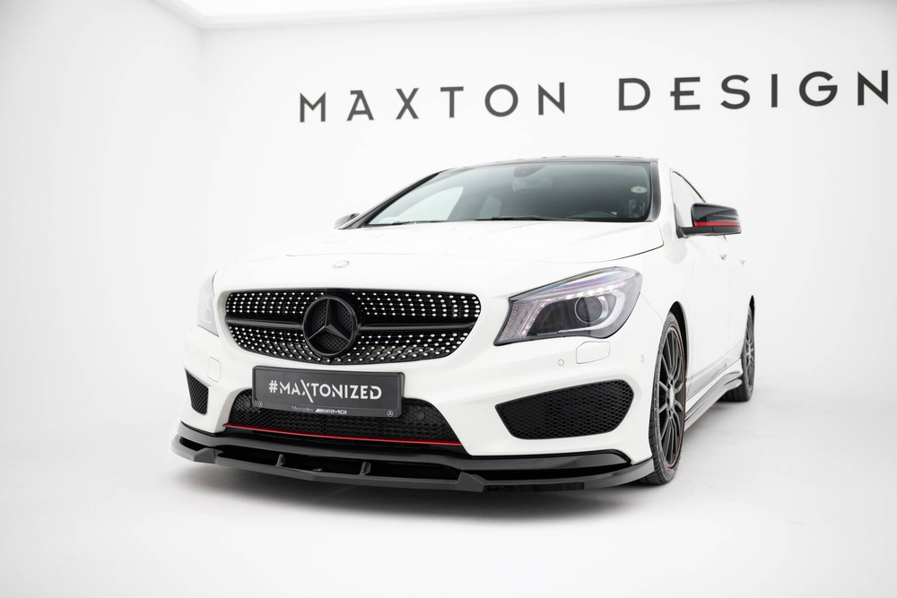 Maxton Design Mercedes CLA AMG-Line Front Lip - Gloss (C117 2013-2017) 1 Maxton Design Mercedes CLA AMG-Line Front Lip - Gloss (C117 2013-2017)