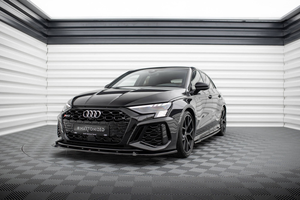 Maxton Design Audi A3 RS3 Front Splitter - Gloss v1 (8Y 2020-2024) 2 Maxton Design Audi A3 RS3 Front Splitter - Gloss v1 (8Y 2020-2024) - Image 2